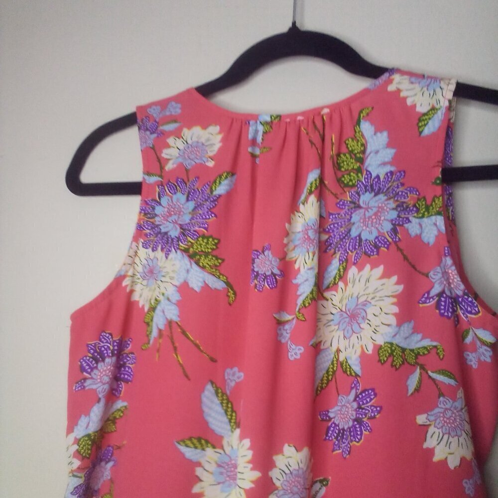 Rose & Olive Blouse Shirt XS Women Sleeveless Floral Print Colorful - Picture 3 of 16